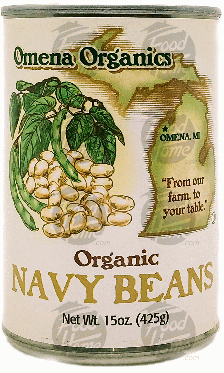 Omena Organics  organic navy beans, sealed can Full-Size Picture